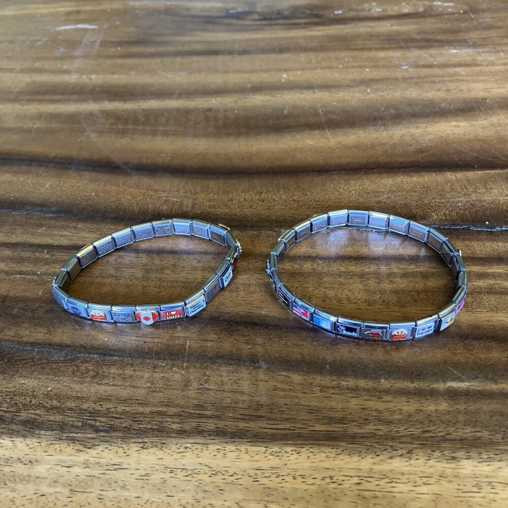 2 Stainless Steel Bracelet & Charms Milan, D'LINQ, Uberry Etc..